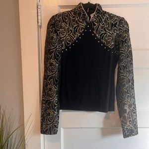 Black and gold Hobby Horse show shirt